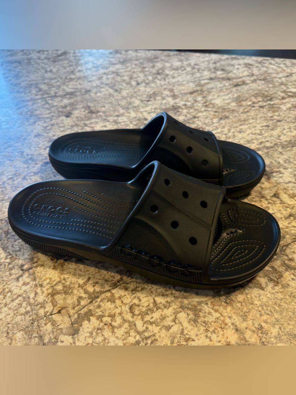 Crocs Baya II Slide Sandals Mens 13 Black Slip On Comfort New!